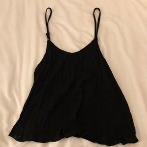 black spaghetti strap crop top.
